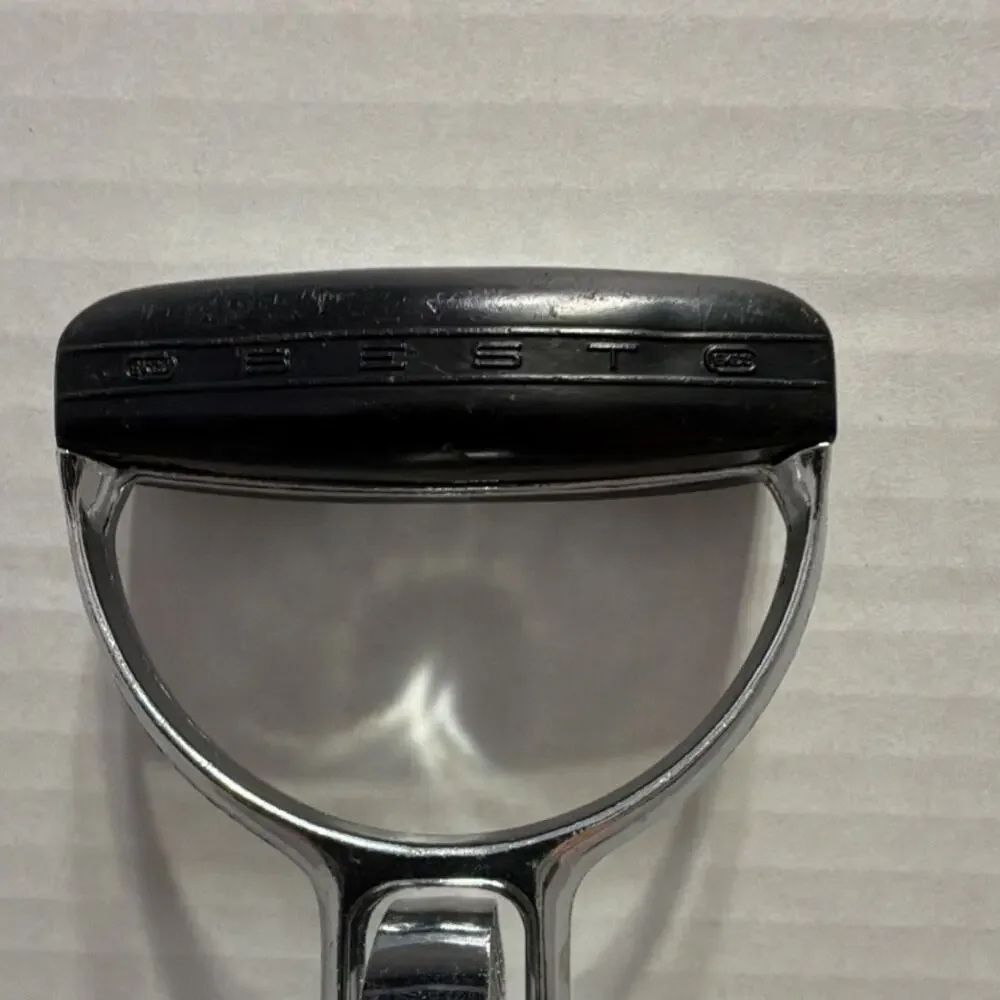 EKCO Best Manual Crank Handheld Mixer, Chrome Metal Silver/Black 1 Pint 2-Beater